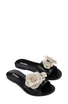 Melissa Babe Petals Slide Sandal In Black