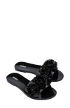 Melissa Babe Springtime Slide Sandal In Black