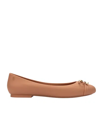 Melissa Ballet Shoes With Round Head And Bow Tie In Brown