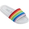 Melissa Beach Slide Sandal In White Rainbow
