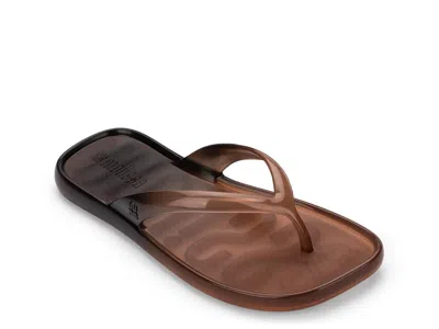 Melissa Beachwear Jelly Flip Flop In Brown