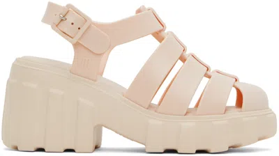 Melissa Beige Megan Heeled Sandals In Ak009 Nude