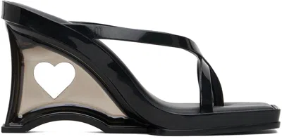 Melissa Black Glass Heel Heeled Sandals In Aw696 Black