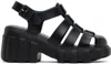 MELISSA BLACK MEGAN HEELED SANDALS