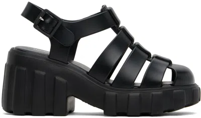 Melissa Black Megan Heeled Sandals In Ak008 Black