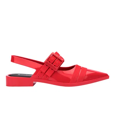 Melissa Black / Red Ladylike Strap Low Heel - Red Black In Black/red