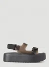 Melissa Open-toe Platform Flat Sandals In Black