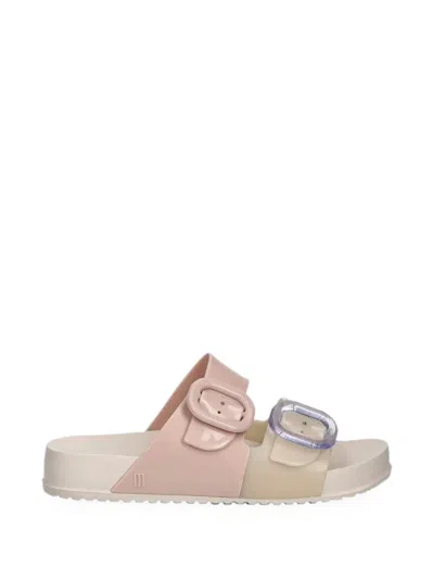 Melissa Buckle-detail Slides In Pink