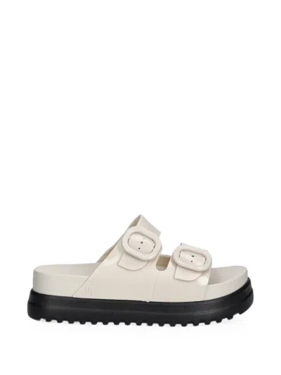 Melissa Buckle-fastening Platform Slides In Nude