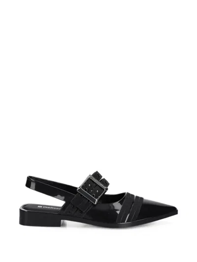 Melissa Buckle-fastening Slingback Ballet Flats In Black