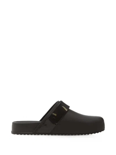 Melissa Buckle-strap Mules In Black