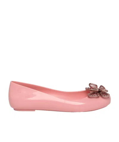 Melissa Butterfly Buckle Ballet Shoes In Pink