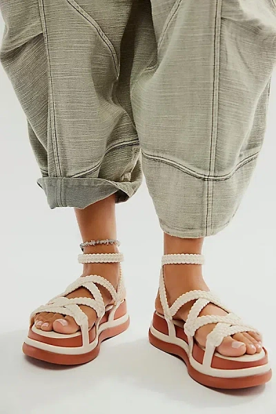 Melissa Buzios Jelly Strap Platform Sandal In Beige/brown, Women's At Urban Outfitters