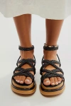 Melissa Buzios Jelly Strap Platform Sandal In Black/beige, Women's At Urban Outfitters