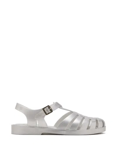 Melissa Caged Buckle Sandals In Gray