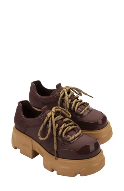 Melissa Camp Platform Sneaker In Burgundy
