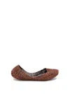 Melissa Textured Ballet Flats In Black  