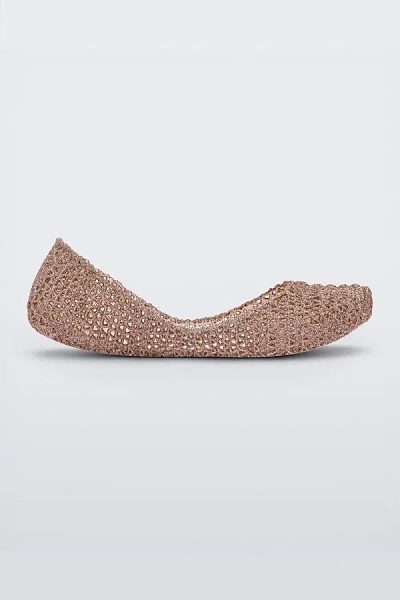 Melissa Campana Papel Jelly Ballerina Flat In Beige/glitter, Women's At Urban Outfitters