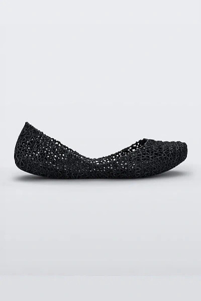 Melissa Campana Papel Jelly Ballerina Flat In Black Glitter, Women's At Urban Outfitters