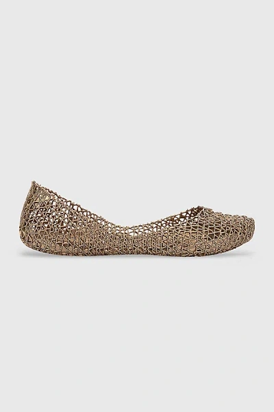 Melissa Campana Papel Jelly Ballerina Flat In Metallic Gold, Women's At Urban Outfitters