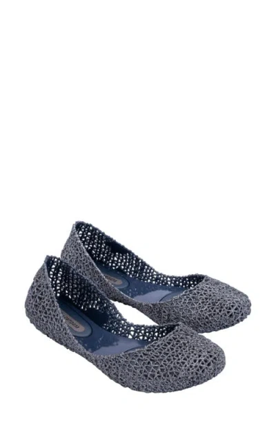 Melissa Campana Papel Vii Jelly Flat In Blue