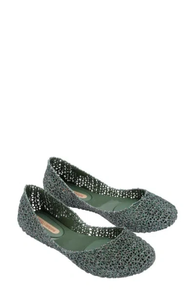 Melissa Campana Papel Vii Jelly Flat In Gray