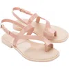 Melissa Cassie Slingback Sandal In Beige/pink