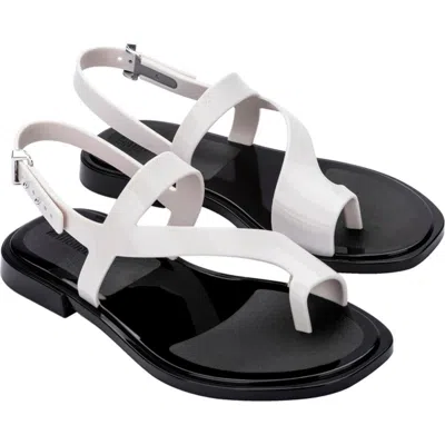 Melissa Cassie Slingback Sandal In Black/white