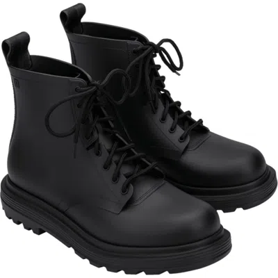 Melissa Corturno Soft Lugged Combat Boot In Black