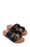 Melissa Cozy Buckle Slide Sandal In Black