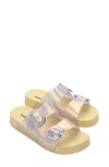 Melissa Cozy Buckle Slide Sandal In Pearly Yellow