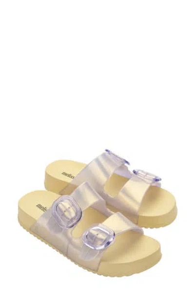 Melissa Cozy Buckle Slide Sandal In Pearly Yellow