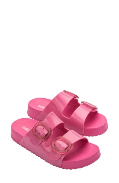Melissa Cozy Buckle Slide Sandal In Pink
