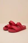 Melissa Cozy Connection Red Jelly Slide Sandals