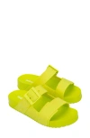 Melissa Cozy Connection Green Jelly Slide Sandals In Green