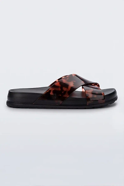 Melissa Cozy Cross Jelly Slide In Black/tortoise, Women's At Urban Outfitters In Brown