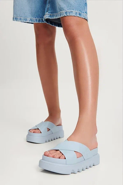 Melissa Cozy Cross Platform Jelly Slide In Blue, Women's At Urban Outfitters
