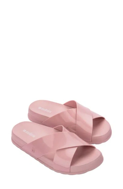 Melissa Cozy Cross Platform Slide Sandal In Pink
