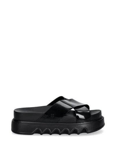 Melissa Cozy Cross Platform Slides In Black