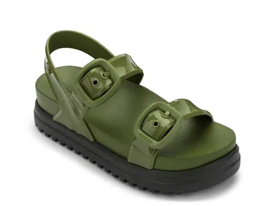 Melissa Cozy Jelly Platform Sandal In Green