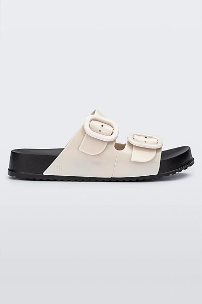 MELISSA COZY JELLY SLIDE IN BLACK/BEIGE, WOMEN'S AT URBAN OUTFITTERS
