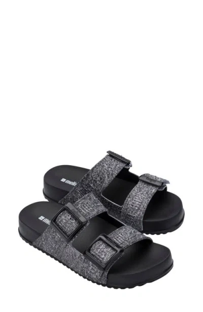 Melissa Shoes Cozy M Lover Denim Slide In Black