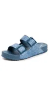 Melissa Cozy M Lover Slides Jeans Blue In Jeans Blue