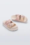 Melissa Cozy Platform Slide In Beige/pink, Women's At Urban Outfitters