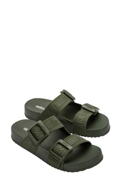 Melissa Cozy Slide Sandal In Green