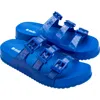 Melissa Cozy Stripes Platform Slide Sandal In Blue