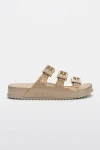 Melissa Cozy Stripes Slide In Beige, Women's At Urban Outfitters