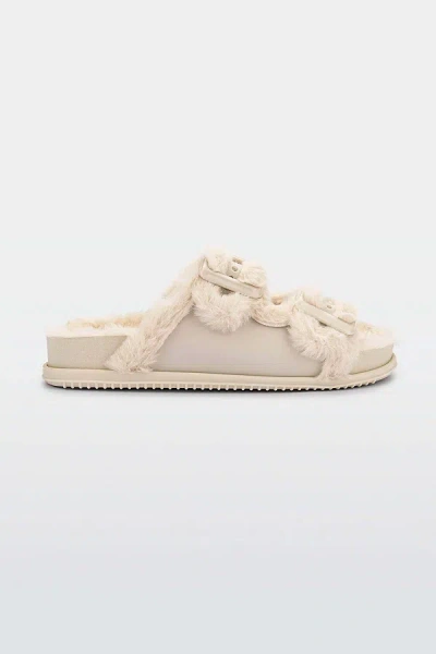 Melissa Cozy Warm Slide In Beige/beige, Women's At Urban Outfitters In Brown