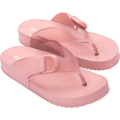 Melissa Cozy Water Resistant Platform Flip Flop In Pink