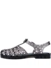 Melissa Crystal-embellished Jelly Sandals In Black